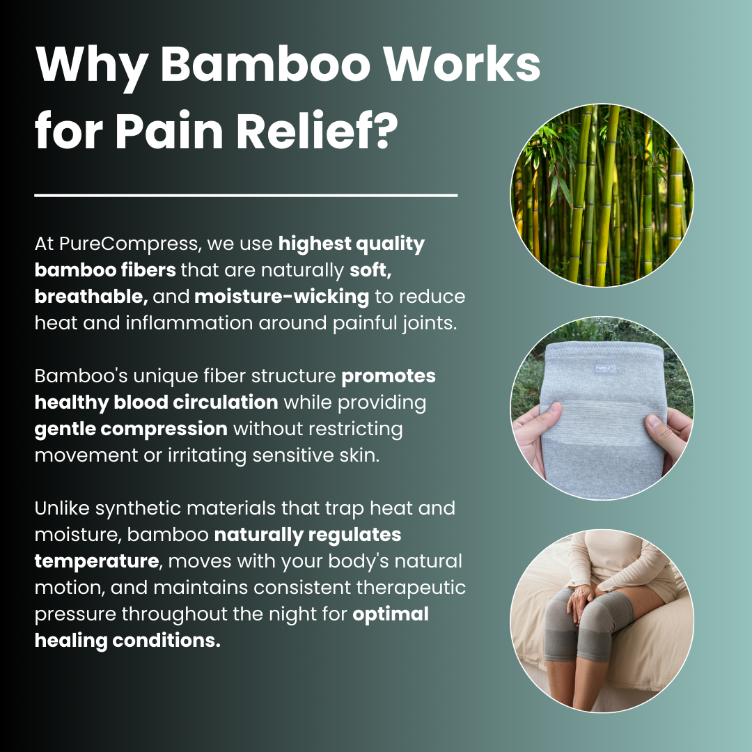 Bamboo Compression Knee Sleeve for Night Pain