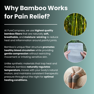 Bamboo Compression Knee Sleeve for Night Pain