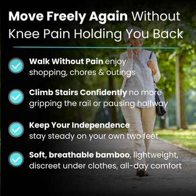 Bamboo Compression Knee Sleeve for Pain-Free Walking
