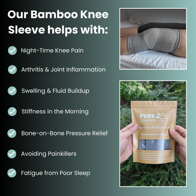Bamboo Compression Knee Sleeve for Night Pain
