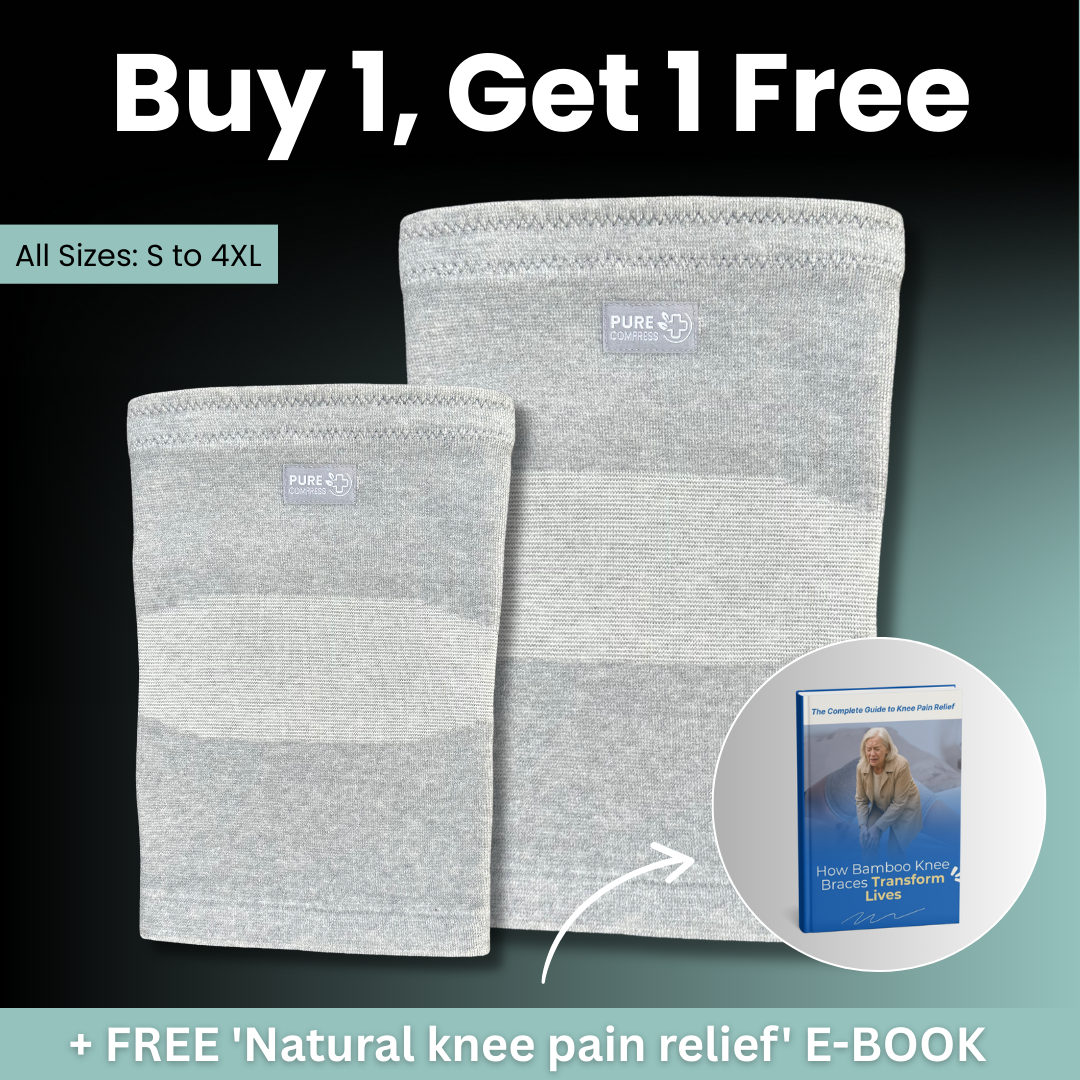 Bamboo Compression Knee Sleeve for Night Pain